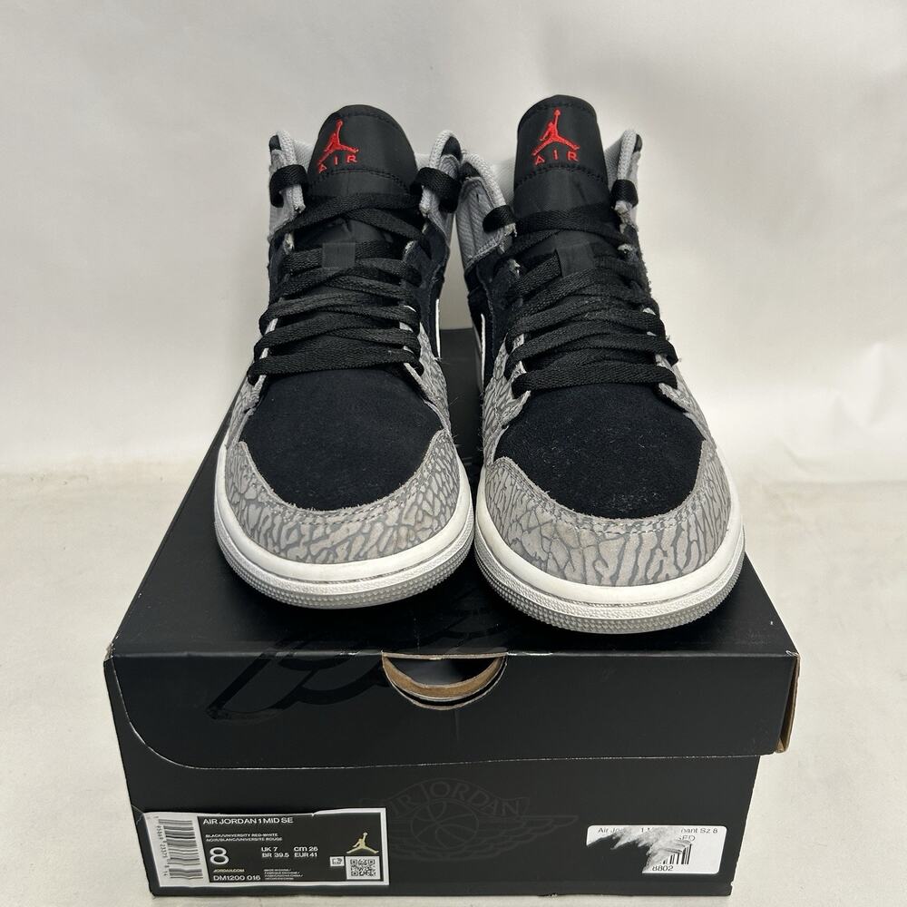 Nike Air Jordan 1 Mid Retro SE “Elephant Toe/Cement Grey” - Picture 2 of 10